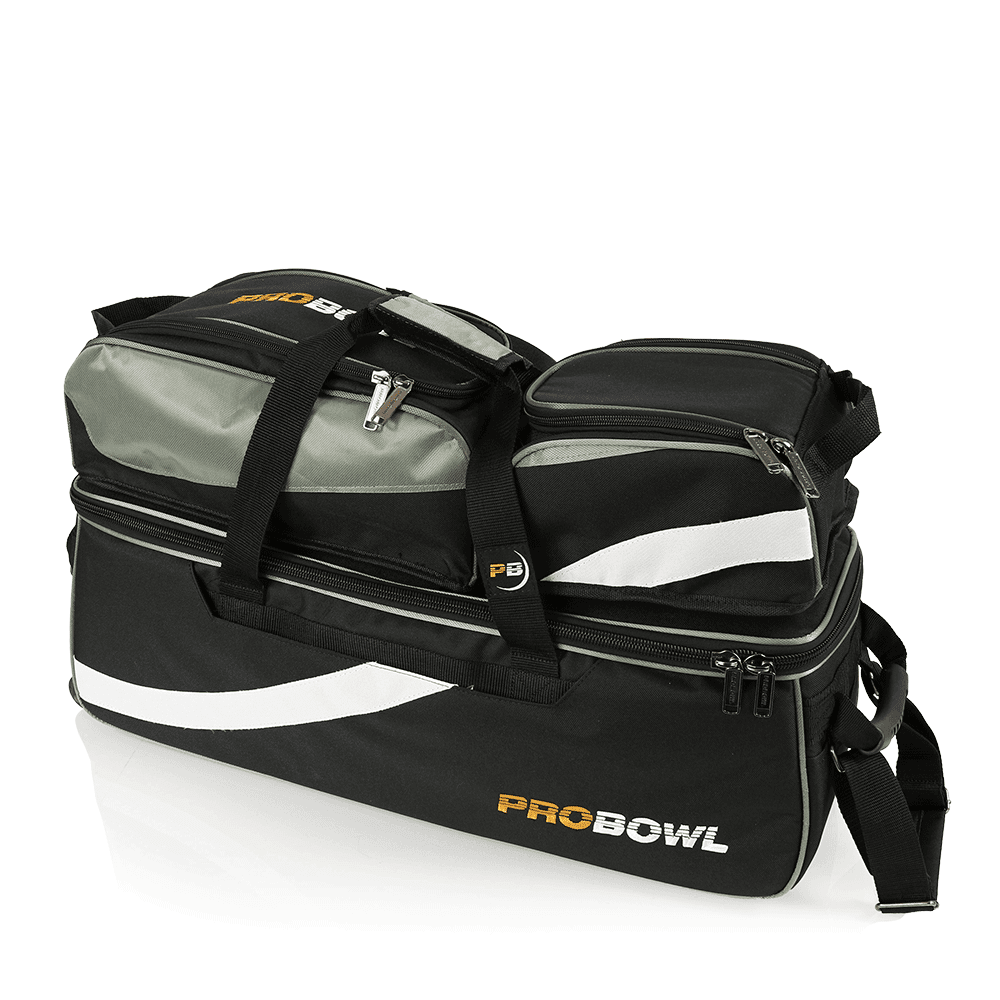 Probowl Basic Triple Tote Deluxe Black/Silver